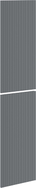 Mexen Rivel Front geriffelt für den Korpus des Badezimmerschranks 35 x 80 cm (2 Stk.), Graphit Matt - 91A21-1600-300-2-66