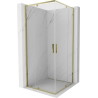 Mexen Exo quadratische Duschkabine mit Schwingtür 80 x 80 cm, transparent, gold - 8110-080-080-50-00