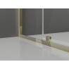 Mexen Exo-R Duo quadratische Duschkabine mit Schwingtür 90 x 90 cm, transparent, gold - 8110-090-090-50-00