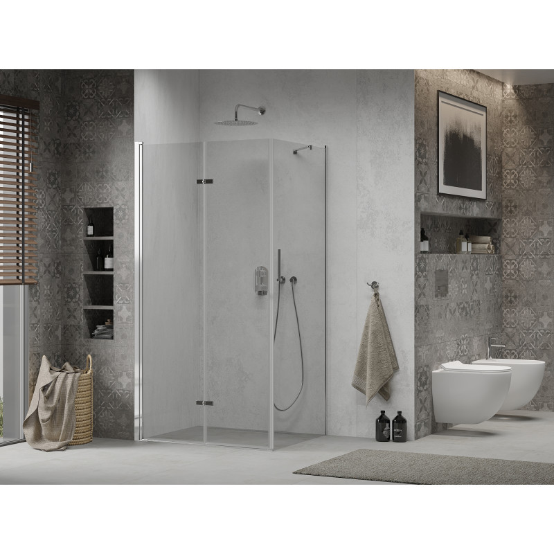 Mexen Lima faltbare Duschkabine 75 x 80 cm, transparent, Chrom - 856-075-080-01-00