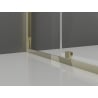 Mexen Exo quadratische Duschkabine, schwenkbar, 100 x 100 cm, transparent, gold - 8110-100-100-50-00