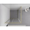Mexen Exo quadratische Duschkabine, schiebbar 80 x 80 cm, transparent, gold - 8111-080-080-50-00