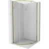 Mexen Exo-R Fünfeckige Duschkabine mit Schwingtür 80 x 80 cm, transparent, gold - 812-080-080-50-00