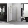 Mexen Exo fünfeckige Duschkabine klappbar 80 x 80 cm, transparent, gold - 812-080-080-50-00