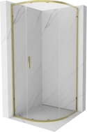 Mexen Exo Duschkabine halbrunde Schiebetür 70 x 70 cm, transparent, gold - 8131-070-070-50-00