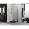 Mexen Exo Duschkabine halbrunde Schiebetür 70 x 70 cm, transparent, gold - 8131-070-070-50-00