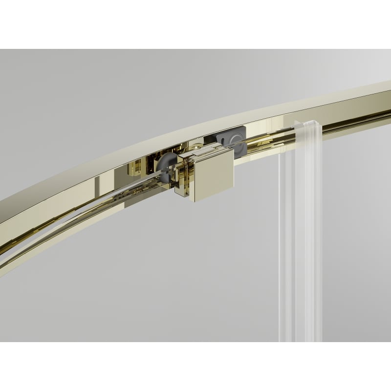 Mexen Exo Duschkabine halbrunde Schiebetür 70 x 70 cm, transparent, gold - 8131-070-070-50-00