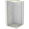 Mexen Exo Duschkabine rund verschiebbar 80 x 80 cm, transparent, gold - 8131-080-080-50-00
