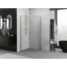 Mexen Exo Halbkreis-Duschkabine, verschiebbar, 90 x 90 cm, transparent, gold - 8131-090-090-50-00