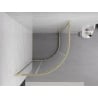 Mexen Exo Duschkabine halbrund, verschiebbar 100 x 100 cm, transparent, gold - 8131-100-100-50-00
