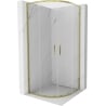 Mexen Exo Duschkabine halbrund, 80 x 80 cm, transparent, gold - 8132-080-080-50-00