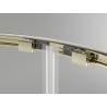 Mexen Exo Duschkabine halbrund, 80 x 80 cm, transparent, gold - 8132-080-080-50-00
