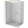 Mexen Exo Duschkabine halbrund, schiebbar 90 x 80 cm, transparent, gold - 8132-090-080-50-00