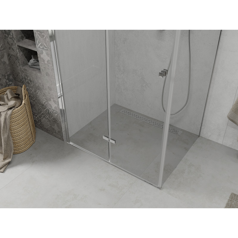Mexen Lima faltbare Duschkabine 80 x 110 cm, transparent, Chrom - 856-080-110-01-00