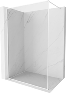 Mexen Kioto-F Duschwand Walk-in mit Rahmen 100 x 202 cm, transparent 8 mm, weiß - 800-100-104-20-00