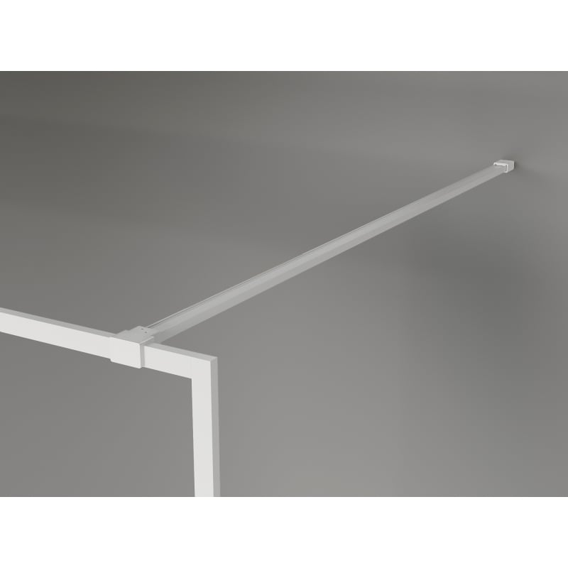 Mexen Kioto-F Duschwand Walk-in mit Rahmen 120 x 202 cm, transparent 8 mm, weiß - 800-120-104-20-00