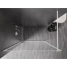 Mexen Kioto-F Duschwand Walk-in mit Rahmen 180 x 202 cm, transparent 8 mm, weiß - 800-180-104-20-00