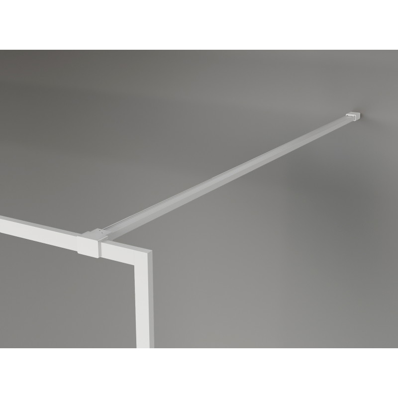 Mexen Kioto-F Duschwand Walk-in mit Rahmen 110 x 202 cm, mattiert 8 mm, weiß - 800-110-104-20-30