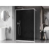 Mexen Kioto-F Duschwand Walk-in mit Rahmen 80 x 202 cm, graphit 8 mm, weiß - 800-080-104-20-40