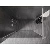 Mexen Kioto-F Duschwand Walk-in mit Rahmen 100 x 202 cm, Graphit 8 mm, Weiß - 800-100-104-20-40