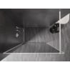 Mexen Kioto-F Duschwand Walk-in mit Rahmen 130 x 202 cm, graphit 8 mm, weiß - 800-130-104-20-40