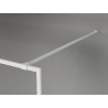 Mexen Kioto-F Duschwand Walk-in mit Rahmen 100 x 202 cm, Graphit 8 mm, Weiß - 800-100-104-20-40
