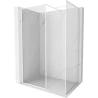 Mexen Kioto-F Duschwand Walk-in mit Rahmen 70 x 70 cm, transparent 8 mm, weiß - 800-070-202-04-20-070
