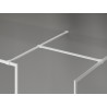 Mexen Kioto-F Duschwand Walk-in mit Rahmen 125 x 70 cm, transparent 8 mm, weiß - 800-125-202-04-20-070