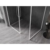 Mexen Kioto-F Duschwand Walk-in mit Rahmen 145 x 70 cm, transparent 8 mm, weiß - 800-145-202-04-20-070