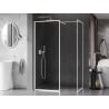 Mexen Kioto-F Duschwand Walk-in mit Rahmen 80 x 80 cm, transparent 8 mm, weiß - 800-080-202-04-20-080