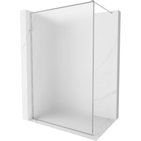 Mexen Kioto-F Duschwand Walk-in mit Rahmen 70 x 202 cm, Mattglas 8 mm, Chrom - 800-070-104-01-30