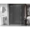 Mexen Kioto-F Duschwand Walk-in mit Rahmen 70 x 202 cm, Mattglas 8 mm, Chrom - 800-070-104-01-30