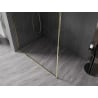Mexen Kioto-F Duschwand Walk-in mit Rahmen 65 x 202 cm, transparent 8 mm, gold - 800-065-104-50-00