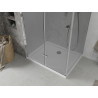 Mexen Lima faltbare Duschkabine 80 x 120 cm, Grafit, Chrom + Flat Duschwanne, weiß - 856-080-120-01-40-4010