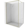 Mexen Kioto-F Duschwand Walk-in mit Rahmen 75 x 202 cm, transparent 8 mm, gold - 800-075-104-50-00