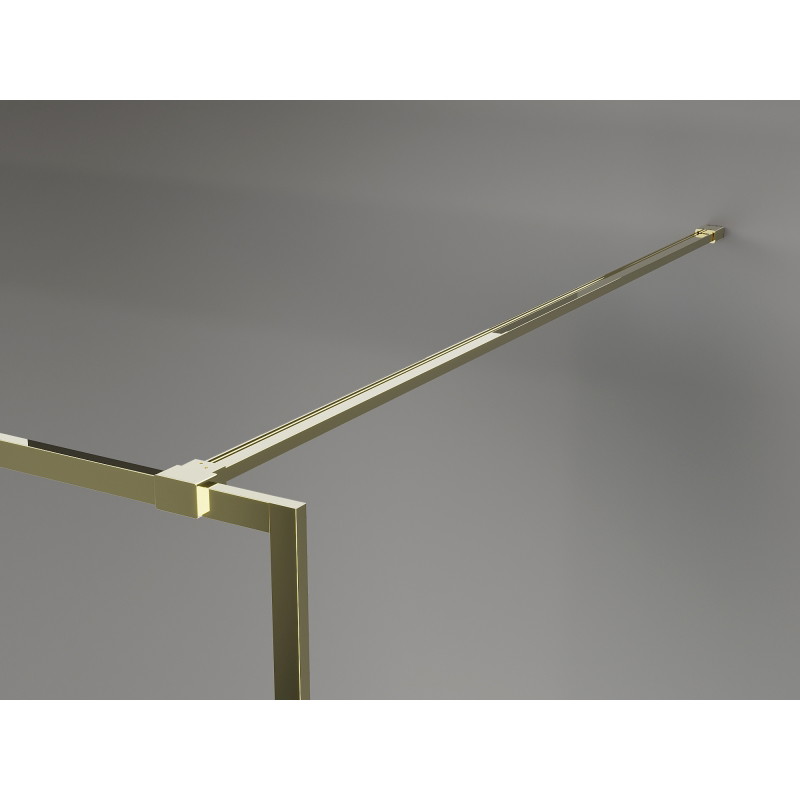 Mexen Kioto-F Duschwand Walk-in mit Rahmen 105 x 202 cm, transparent 8 mm, gold - 800-105-104-50-00