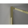 Mexen Kioto-F Duschwand Walk-in mit Rahmen 155 x 202 cm, transparent 8 mm, gold - 800-155-104-50-00