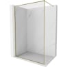 Mexen Kioto-F Duschwand Walk-in mit Rahmen 170 x 202 cm, transparent 8 mm, gold - 800-170-104-50-00