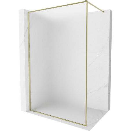 Mexen Kioto-F Duschwand Walk-in mit Rahmen 80 x 202 cm, matt 8 mm, gold - 800-080-104-50-30