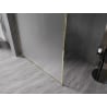 Mexen Kioto-F Duschwand Walk-in mit Rahmen 130 x 202 cm, Frost 8 mm, Gold - 800-130-104-50-30