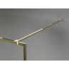 Mexen Kioto-F Duschwand Walk-in mit Rahmen 80 x 202 cm, grafit 8 mm, gold - 800-080-104-50-40