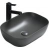 Mexen Rita Aufsatzwaschbecken 45 x 32 cm, dunkelgrau matt - 21084571