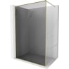 Mexen Kioto-F Duschwand Walk-in mit Rahmen 140 x 202 cm, graphit 8 mm, gold - 800-140-104-50-40