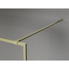 Mexen Kioto-F Duschwand Walk-in mit Rahmen 70 x 202 cm, transparent 8 mm, gebürstetes Gold - 800-070-104-55-00