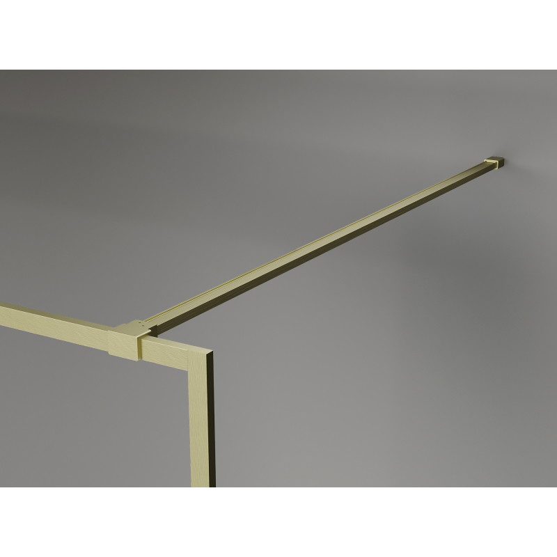 Mexen Kioto-F Duschwand Walk-in mit Rahmen 80 x 202 cm, transparent 8 mm, gold gebürstet - 800-080-104-55-00