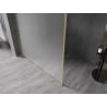 Mexen Kioto-F Duschwand Walk-in mit Rahmen 100 x 202 cm, 8 mm Frost, gebürstetes Gold - 800-100-104-55-30