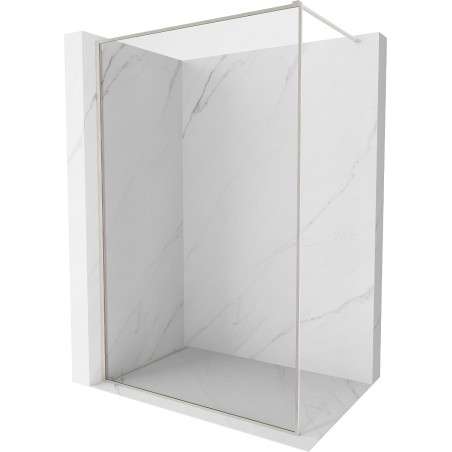 Mexen Kioto-F Duschwand Walk-in mit Rahmen 150 x 202 cm, transparent 8 mm, gebürsteter Nickel - 800-150-104-97-00