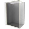 Mexen Kioto-F Walk-In-Duschwand mit Rahmen 100 x 202 cm, Graphit 8 mm, Gold gebürstet - 800-100-104-55-40