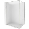 Mexen Kioto-F Duschwand Walk-in mit Rahmen 80 x 202 cm, matt 8 mm, gebürsteter Nickel - 800-080-104-97-30