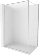 Mexen Kioto-F Duschwand Walk-in mit Rahmen 80 x 202 cm, matt 8 mm, gebürsteter Nickel - 800-080-104-97-30